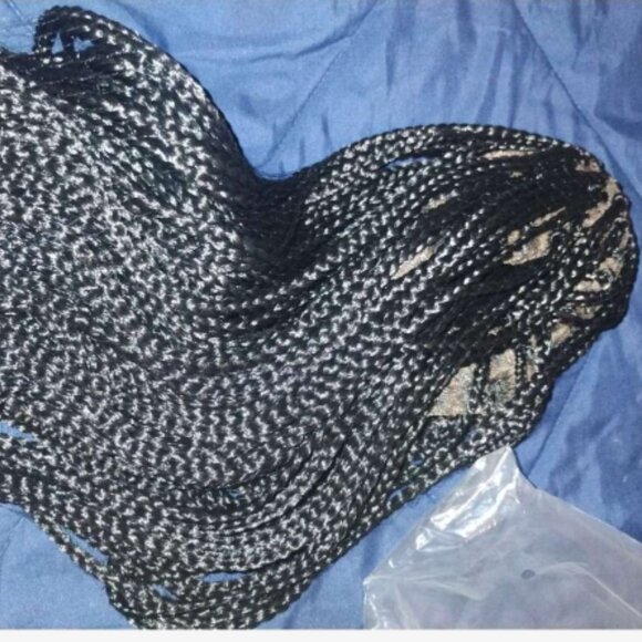 32" Full Double Lace Front Braid Wig - Hand Crochet Braided Wig, Knotless - Picture 4 of 12